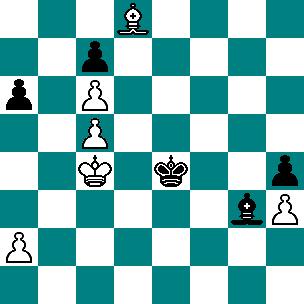 1.Gg1 Gd6 2.c5 Gf8 3.d4 Gg7 4.Ke3 Gh6+ 5.Kd3 Gg5 6.Gf2 Gf6 7.Ge3 Gg7 8.Gd2 Gf6 9.Gh6 Gh8 10.Kc4 Gf6 11.d5 Ke5 12.dxc6 Ke4 13.Gf8 Gg5 14.Gd6 Gf4 15.