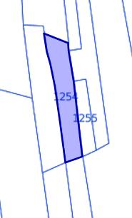 Działka nr 1254 posiada kształt zbliżony do wydłużonego prostokąta o średnich wymiarach ok. 8 x 52m. Warunków wodnych i geologicznych nie badano.