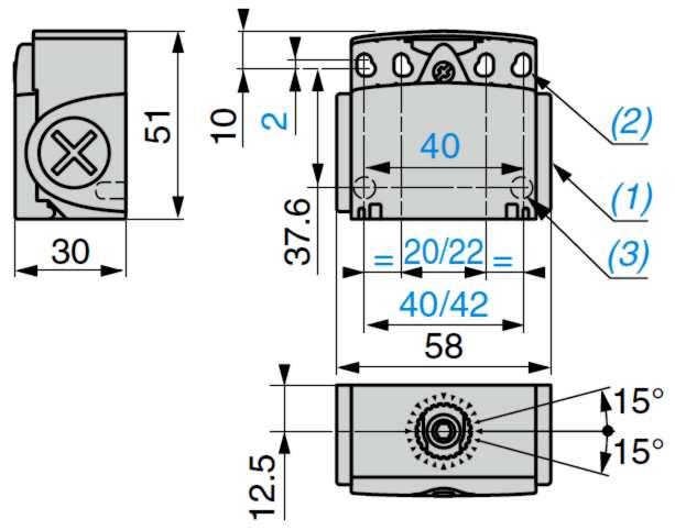 Detekcja Wyłączniki pozycyjne ( wybrane pozycje ) Łączniki krańcowe firmy Schneider Electric Typ XCK T Zgodne z EN 50047 ( 10 ) (