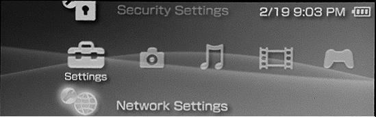 Przykład 2: łączenie przez sieć Wi-Fi z konsolą do gier (na przykładzie PSP) 1. Włącz funkcję WLAN w konsoli PSP. 2. Wybierz opcję Ustawienia (Settings) > Ustawienia sieciowe (Network Settings). 3.