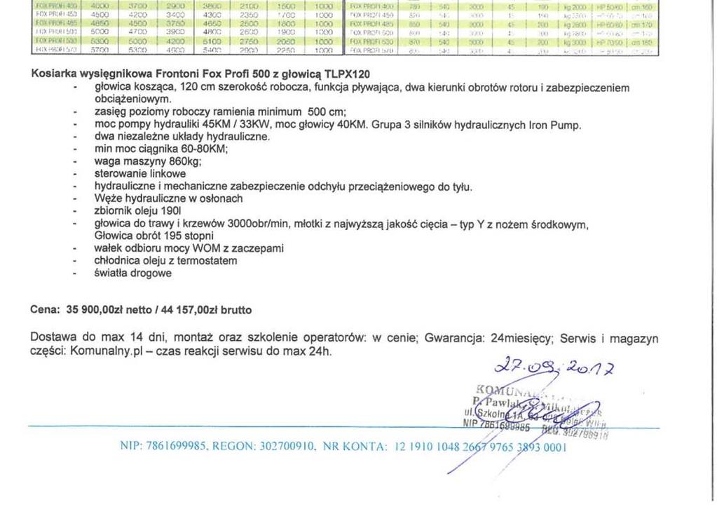 koszenia poboczy i