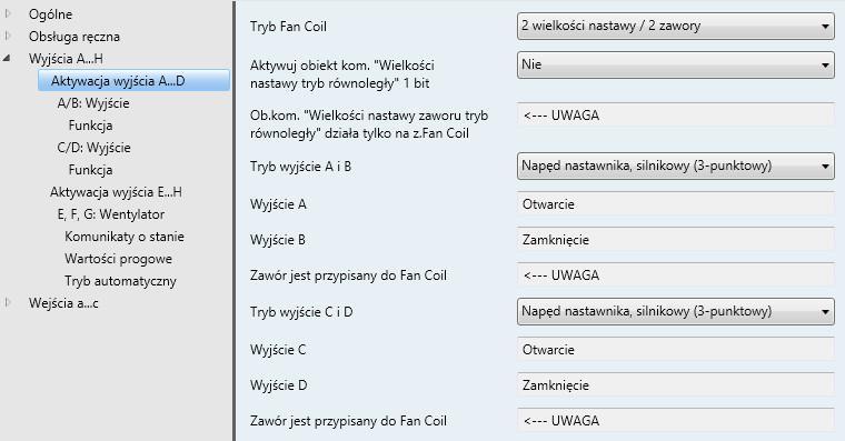 Wskazówka W przypadku wybrania opcji z 2 zaworami można za pomocą obiektu komunikacyjnego Wielkości nastawy zaworu tryb równoległy aktywować tryb równoległy. Aktywuj obiekt kom.