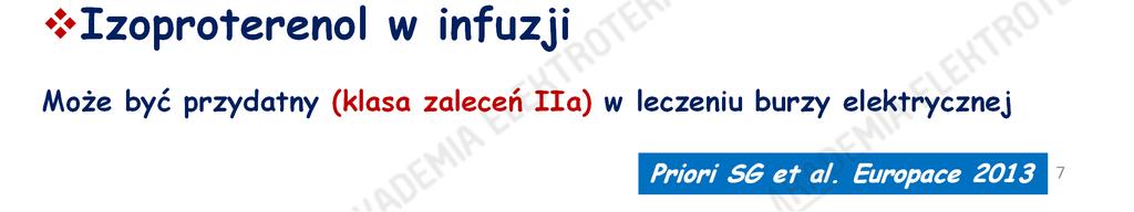spontanicznym typem 1 w EKG, ale bez objawów Izoproterenol w