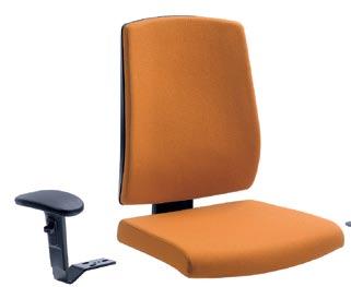 5 RODZAJÓW PODŁOKIETNIKÓW: 5 TYPES OF ARMRESTS: Oparcie z tworzywa (czarne) Plastic backrest (black) P49PU/PP Podłokietnik regulowany góra-dół, nakładka przód-tył,