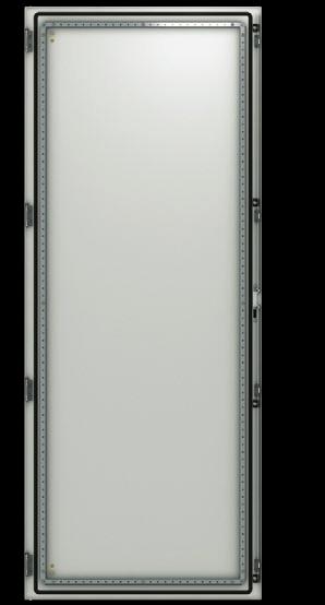 DRZWI Drzwi Szafy SZE3 standardowo wyposażone są w drzwi pełne blaszane. Jednak można wykonać drzwi z szybą i/lub z wentylacją.