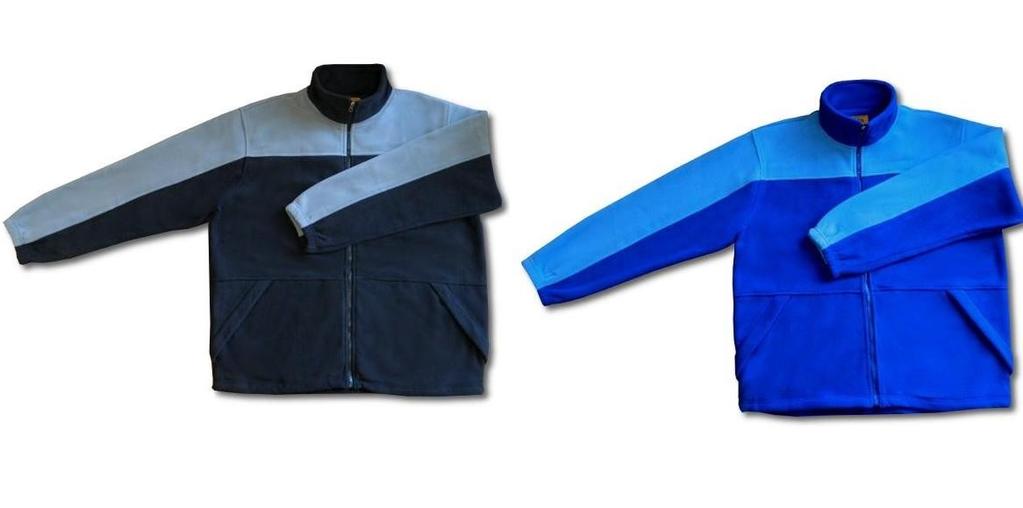 Bluza z polaru dwukolorowa Bluza z polaru dwukolorowa: szaro-czarna, granatowy + cpn, czerwono-granatowa Podwyższona gramatura : 400 gram/m2,