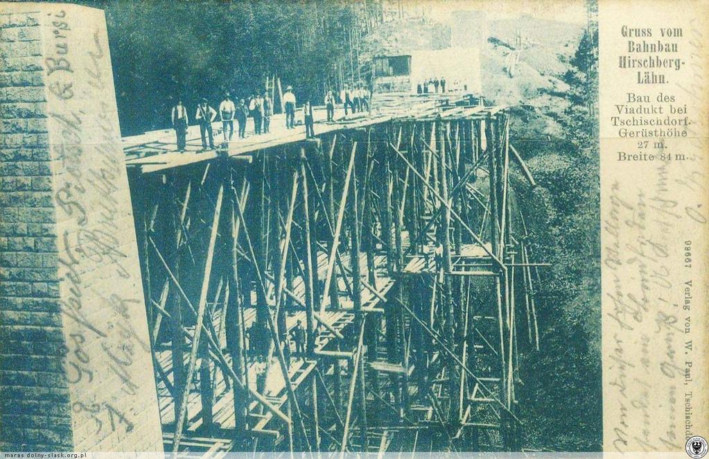 Budowa mostu kolejowego na jeziorze