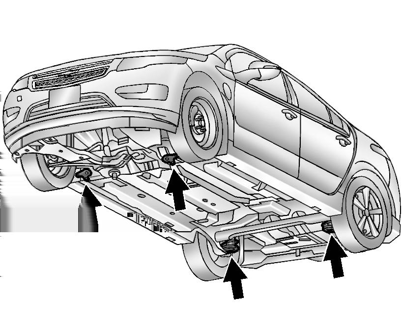 Pielęgnacja samochodu 153 Aby podnieść pojazd od przodu, należy umieścić warsztatowy podnośnik samochodowy bezpośrednio pod