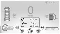 Wskaźniki i przyrządy 73 Wyświetlacze informacyjne Wyświetlacz informacyjny kierowcy Wyświetlacz informacyjny kierowcy (DIC) znajduje się w zestawie wskaźników. DIC wyświetla informacje o pojeździe.