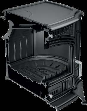 Możliwość zamieszczenia wylotu spalin na górze i z tyłu (oprócz modelu k8 tunel) Possibility to mount the exhaust outlet at the top and back (except model k8 tunnel) Rohranschluss von oben und von