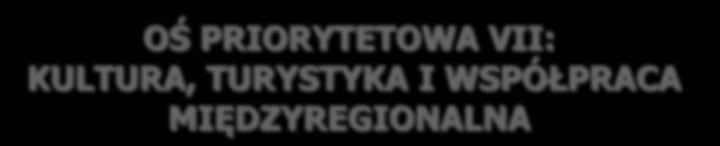 Grupy beneficjentów: OŚ PRIORYTETOWA VII: KULTURA, TURYSTYKA I WSPÓŁPRACA MIĘDZYREGIONALNA Jednostki samorządu terytorialnego, ich związki i stowarzyszenia Jednostki organizacyjne jst posiadające