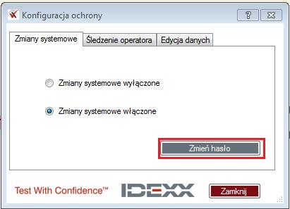 Zmiana hasła administratora 1. Z paska menu wybierz Opcje> Zarządzanie Ochroną Systemu. 2.