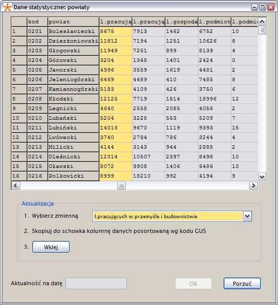 6.3. Aktualizacja danych Cztery przyciski