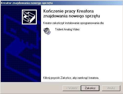 systemie Windows 2000, folder ze sterownikami to X:\driver\2k podczas instalacji moŝe pojawić się okno z komunikatem