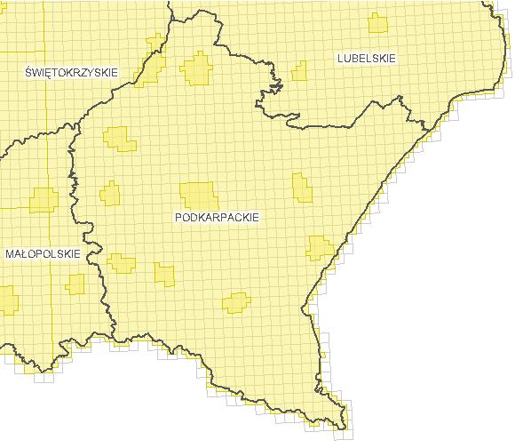 siatki: 1m; NMPT (Standard I, Standard II), oczko siatki: 1m; układ 1992 z planowanym terminem zakończenia prac na 04.12.2013 r.