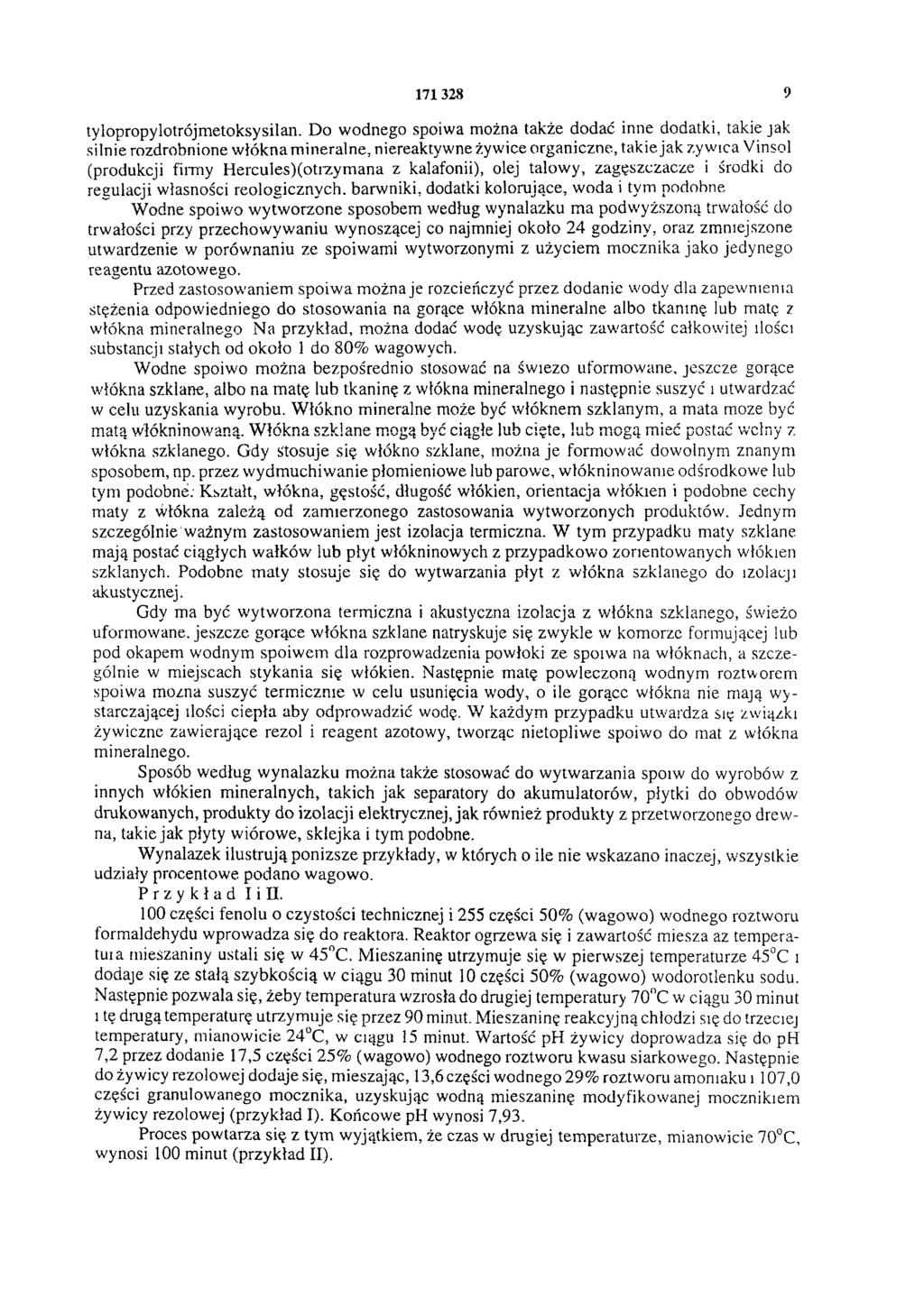 171 328 9 tylopropylotrójmetoksysilan.