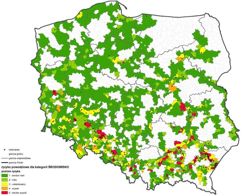 Ryzyko środowiskowe a przestrzenny rozkład cmentarzy