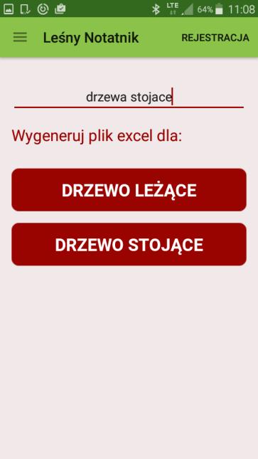 6. Eksport danych Aplikacja Leśny notatnik umożliwia eksport danych ze wszystkich adresów leśnych do jednego pliku (z rozróżnieniem na metody pomiarowe) oraz eksport z pojedynczych adresów.