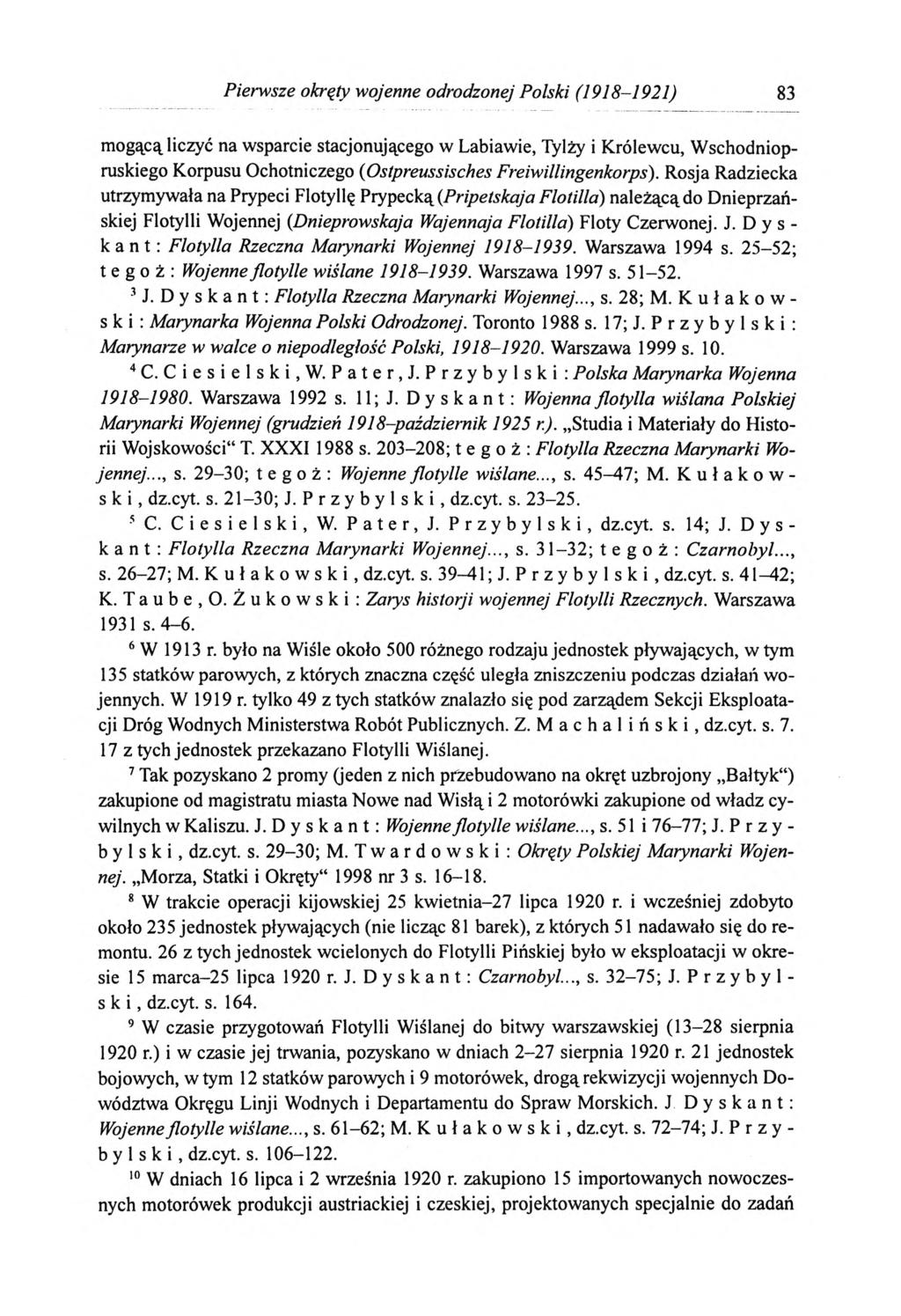 Pierwsze okręty wojenne odrodzonej Polski (1918-1921) 83 mogącą liczyć na wsparcie stacjonującego w Labiawie, Tylży i Królewcu, Wschodniopruskiego Korpusu Ochotniczego (Ostpreussisches