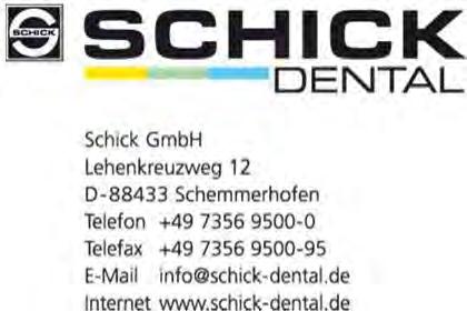 Firma Schick GmbH zastrzega sobie prawo do zmian opisów, wymiarów i danych technicznych zawartych w niniejszej instrukcji bez wcześniejszego informowania o tym fakcie.