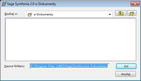 Instalacja programu Sage Symfonia 2.0 e-dokumenty 10 Rys. 19 Dialog wyboru folderu.