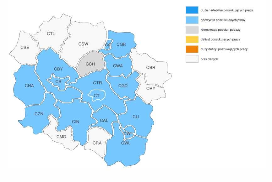 PROGNOZA NA 2017, WOJEWÓDZTWO KUJAWSKO-POMORSKIE RELACJA MIĘDZY DOSTĘPNĄ SIŁĄ ROBOCZĄ A ZAPOTRZEBOWANIEM NA PRACOWNIKÓW W GRUPIE ZAWODÓW: FILOZOFOWIE, HISTORYCY, POLITOLODZY I KULTUROZNAWCY WG