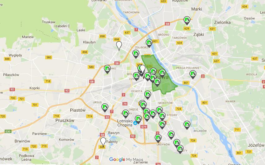 Car-sharing odkorkowanie centrum miasta jest głównym problemem, któremu muszą sprostać zarządcy miast. [Shaheen, Cohen, Chung, 2011].