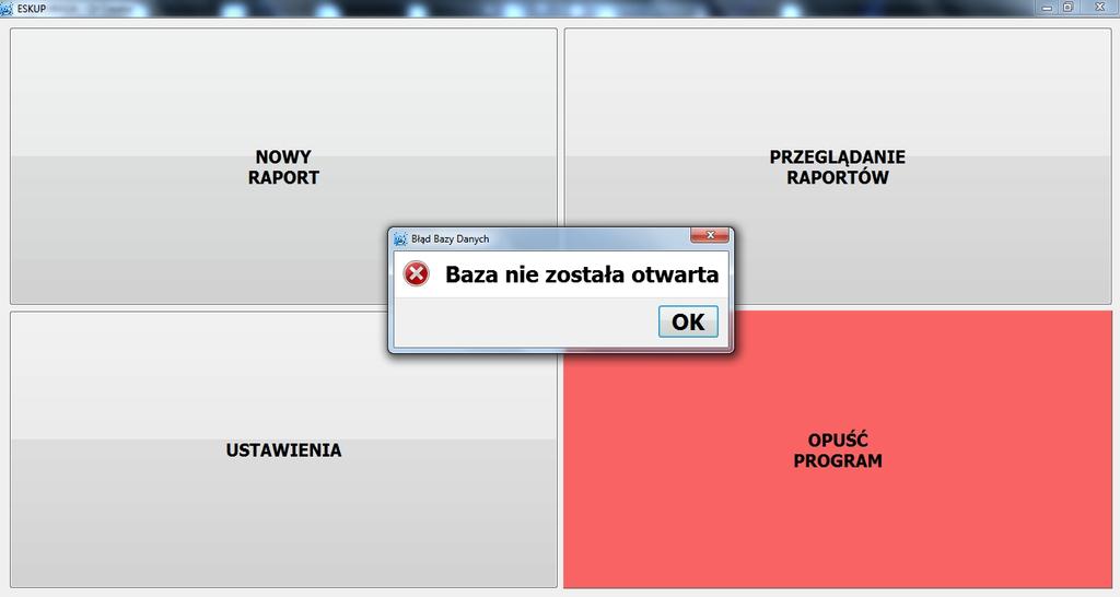 2 Ustawienia Rysunek 4: Okno Ustawień 2.1 Baza Danych Aby rozpocząć pracę z programem należy najpierw stworzyć bazę danych.