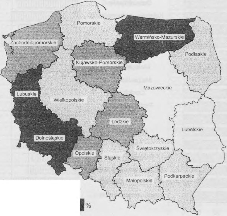 Świętokrzyskie Gospodarstwa domowe z co najmniej 1 osobą bezrobotną