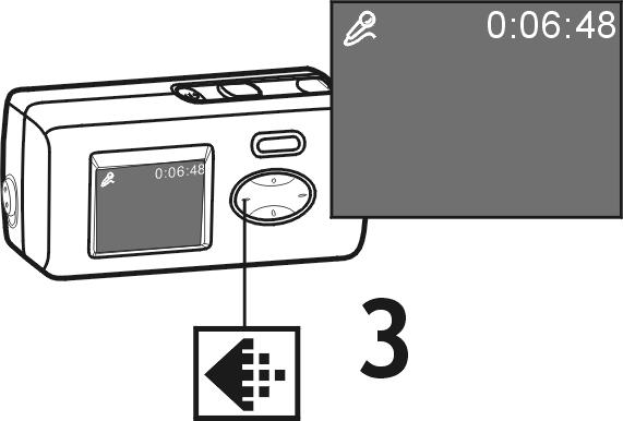 Rejestrowanie düwiíku 1. OdsuÒ pokrywí obiektywu. 2. W πcz zasilanie i upewnij sií, øe aparat jest w trybie REC ( ). 3.