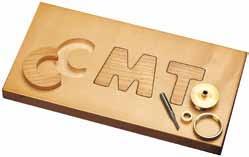 Zestaw do inkrustowania CMT jest idealnym narzędziem do tworzenia zabawek, puzzli i elementów literowych. W tym przypadku do frezowania w MF zalecany jest frez spiralny.