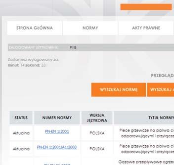 Rys. 3. Internetowy system dostępu do biblioteki norm Lex-norma budownictwo 2.15.