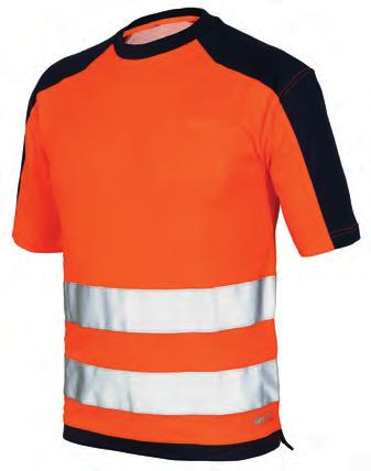 fluorescencyjny/granatowy) Lekka odblaskowa koszula z długim rękawem (100 g/m 2 ).