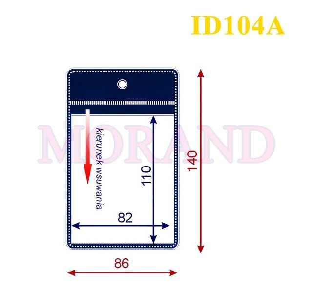 Wymiar zewnętrzny: 86x140 mm Wymiar wewnętrzny: 82x110 mm Format A7 ID104A