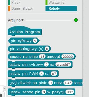 Zanim jednak to nastąpi, poznamy trochę bardziej zaawansowany widok, jaki udostępnia nam program mblock.