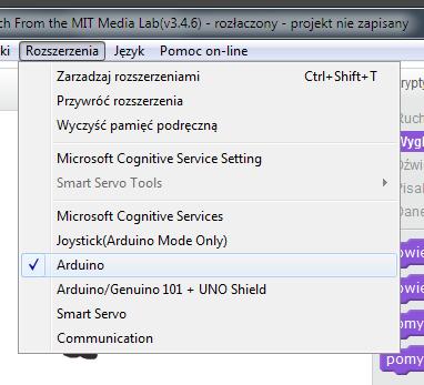 Podłączamy płytkę Arduino 10 minut Teraz możemy kliknąć w niebieski