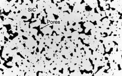 Węglik krzemu rekrystalizowany Spiekana jest mieszanina dwóch frakcji proszku SiC gruboziarnistej (~20μm) i drobnoziarnistej (~1 μm) w temperaturze 2200-2400