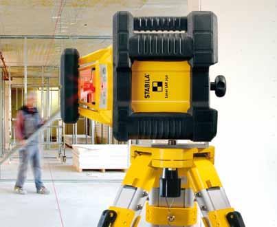 17106/3 17203/9* * ze statywem budowlanym i łatą niwelacyjną Samoniwelujący laser rotacyjny LAR 250 z odbiornikiem REC 300 Digital IP 65 Funkcje lasera Funkcja punktowa Kąt prosty (90 ) Funkcja