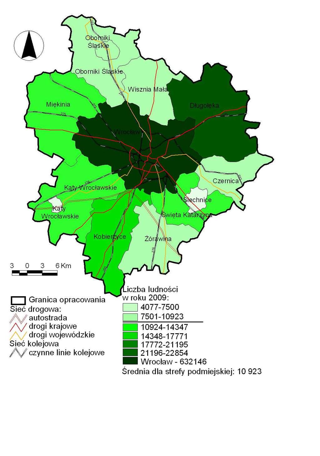 Analiza statystyczna wskaźniki demograficzne - Liczba ludności w 2009 roku - Dynamika zmian liczby