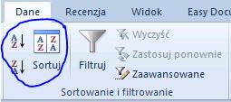 5) Sformatuj kolorem błękitnym wszystkie zaznaczone komórki, których wartość jest pomiędzy 20 000,00 a 50 000,00.