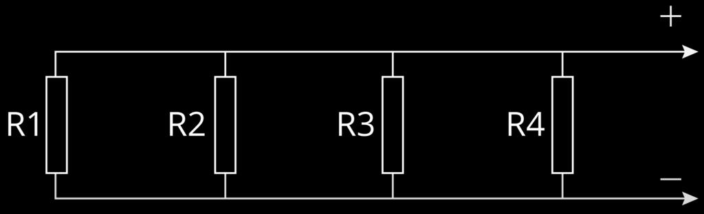 Równoległe łączenie oporników Natężenie prądu płynącego przez układ oporników połączonych równolegle jest sumą natężeń prądów płynących przez poszczególne oporniki: I=I 1 +I 2 +I 3 +.