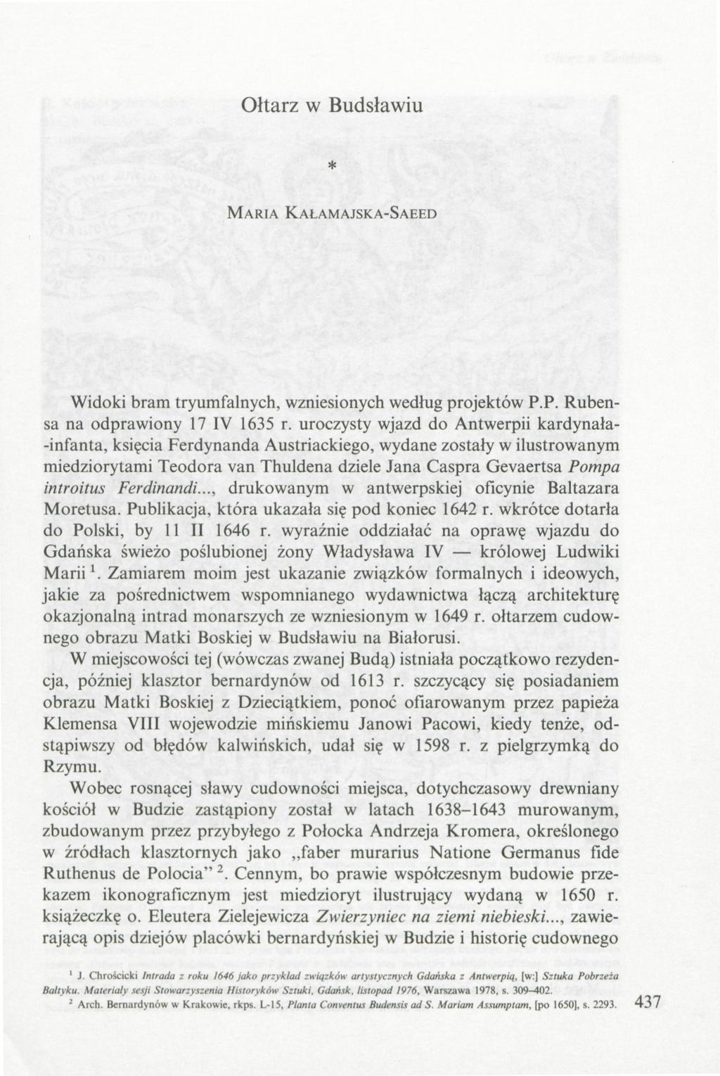 Originalveröffentlichung in: Niderlandyzm w sztuce polskiej. Materiały Sesji Stowarzyszenia Historyków Sztuki, Toruń, grudzień 1992, Warszawa 1995, S.