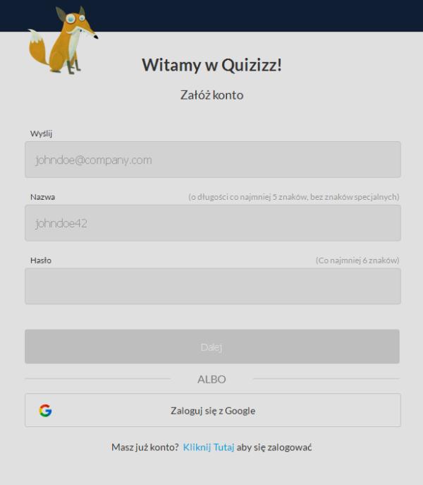 Po zalogowaniu mamy wgląd do polecanych quizów udostępnionych przez innych użytkowników (trafiamy do działu Publiczne), które możemy zmodyfikować lub udostępnić uczniom w oryginalnej wersji.