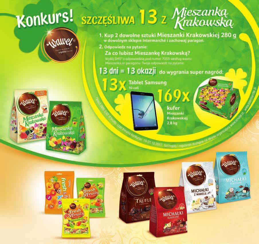 2 zł TANIEJ 7,99 5 99 Mieszanka krakowska Wawel 280 g, 2,14 zł /