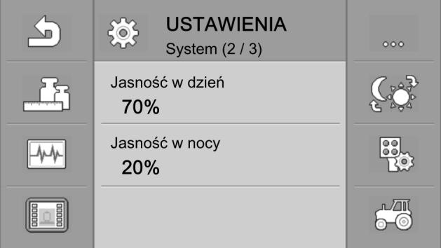 5 Konfiguracja terminalu Ustawienia systemowe Przejście do następnego ekranu w grupie ekranów.