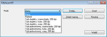 Aby zmienić nazwę profilu, Podręcznik użytkownika 1. W zakładce Image (Obraz) okna dialogowego, kliknij Profiles (Profile), aby wyświetlić okno dialogowe Edit Your Profile (Edytuj swój profil). 2.