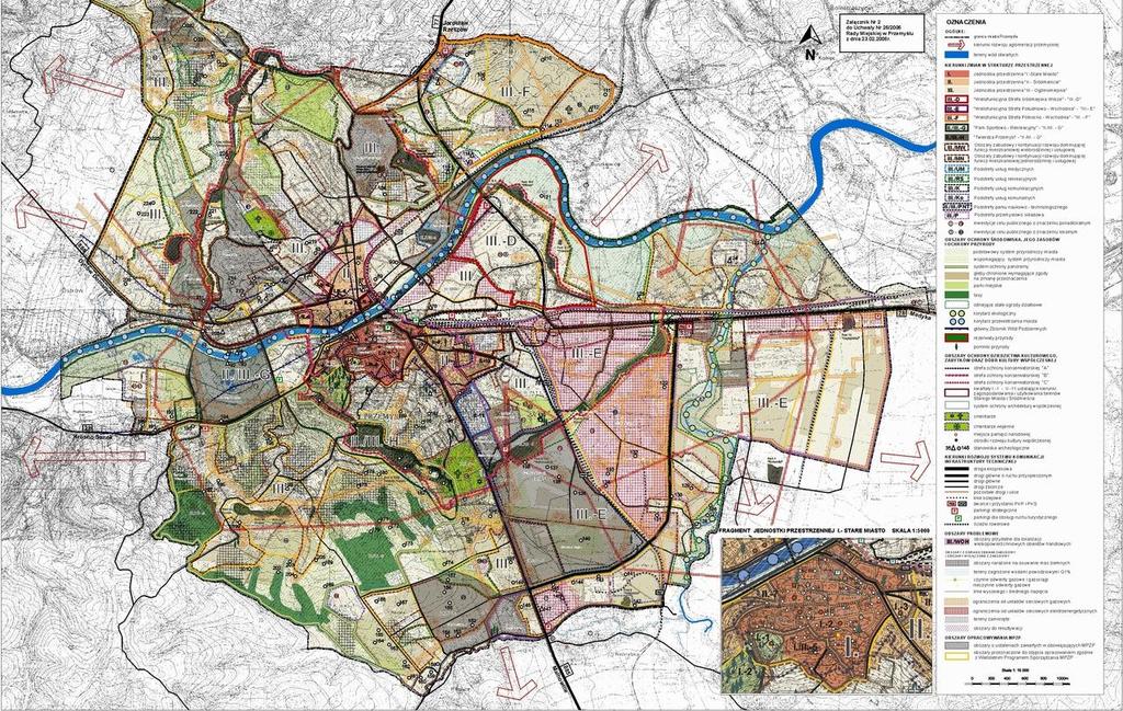 Sytuacja planistyczna: Zgodnie ze Studium Uwarunkowań i Kierunków Zagospodarowania Przestrzennego miasta Przemyśla