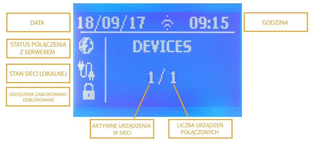 Aby wyświetlić konfigurację urządzenia RADE podłączonego do CT1, należy przejść do menu głównego i wejść w zakładkę RADIO.