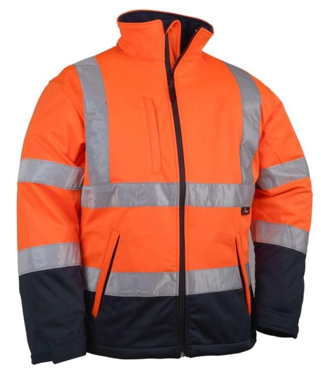 ZADANIE NR 2 - UBRANIE LETNIE (KURTKA + SPODNIE) Kurtka Softshell ostrzegawcza Vizwell VWJK135ON oraz spodnie robocze ostrzegawcze Vizwell VWTC64BON o intensywnej widzialności, w kontrastowych