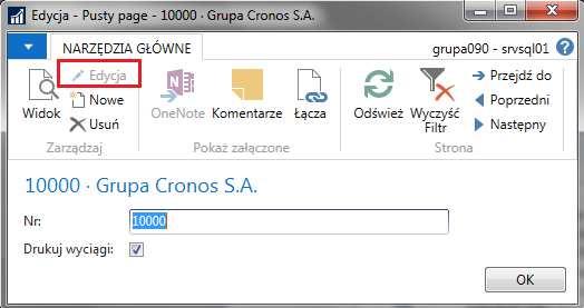 7. Uruchom page i przetestuj działanie Check Box (należy to zrobić w trybie edycji CTRL+SHIFT+E lub wybrać Edycja z zakładki Narzędzia główne). 1.4.